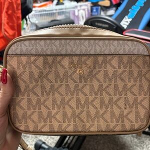 Michael Kors Tan Monogram Shoulder Bag